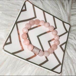 PINK/GOLD BEADED BRACELET